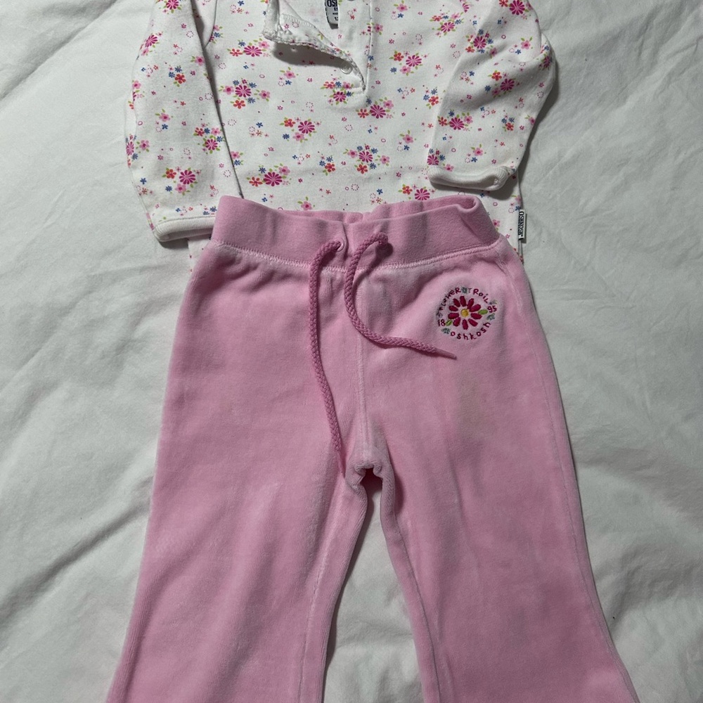 OshKosh B'gosh White Floral Baby Top